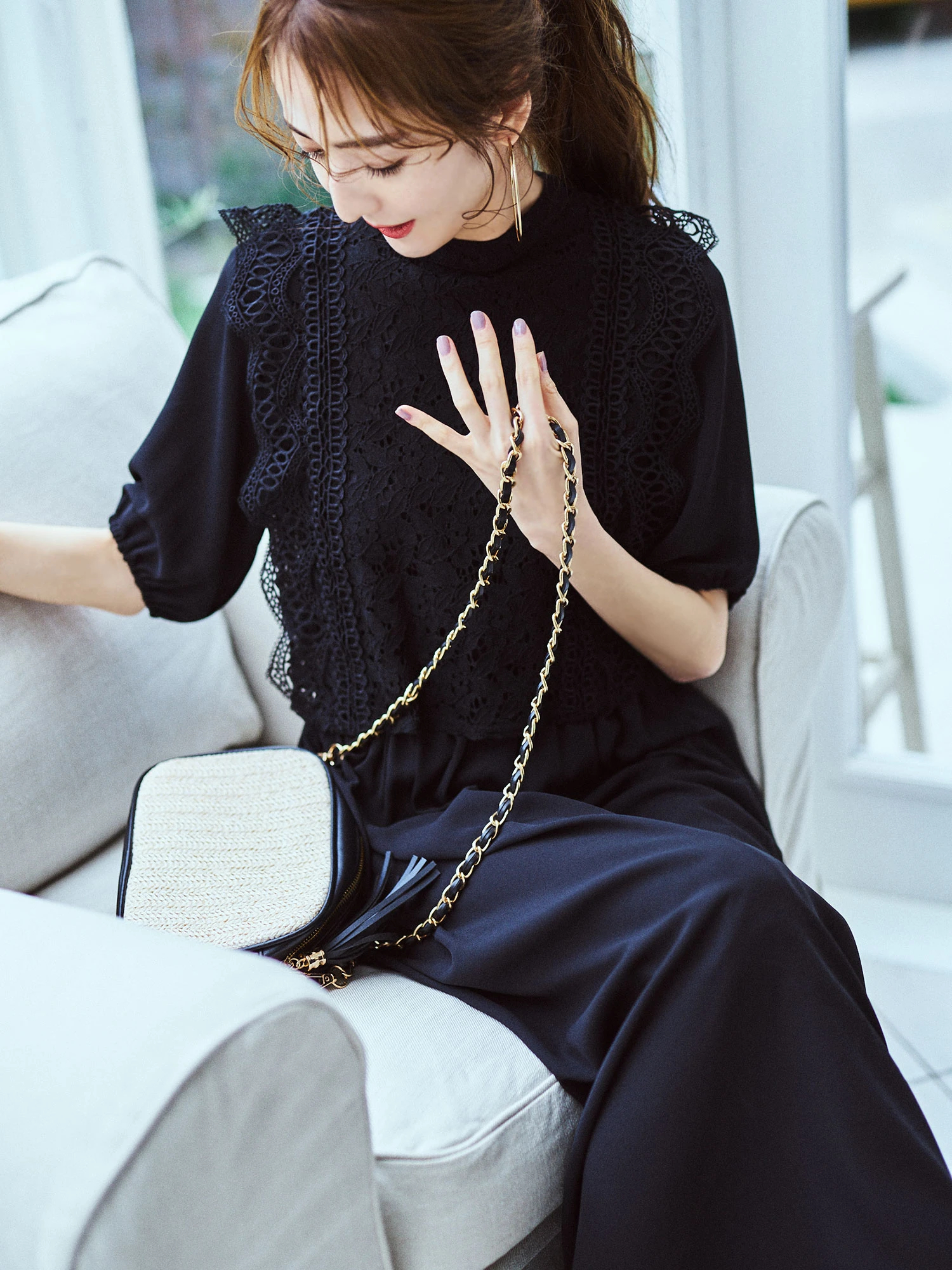 レース五分袖ワンピース アイテムの詳細 Duras デュラス 公式通販サイト Duras Official Web Store