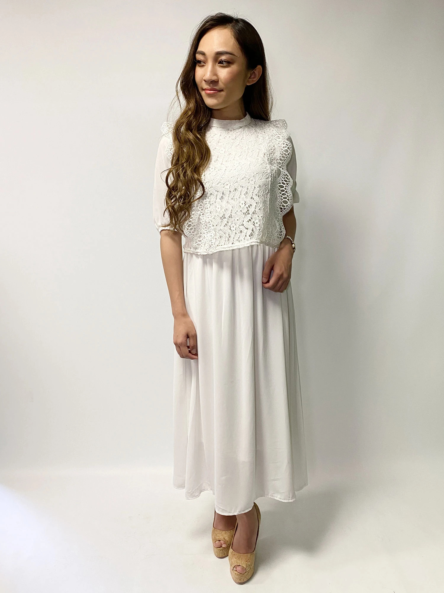 レース五分袖ワンピース アイテムの詳細 Duras デュラス 公式通販サイト Duras Official Web Store