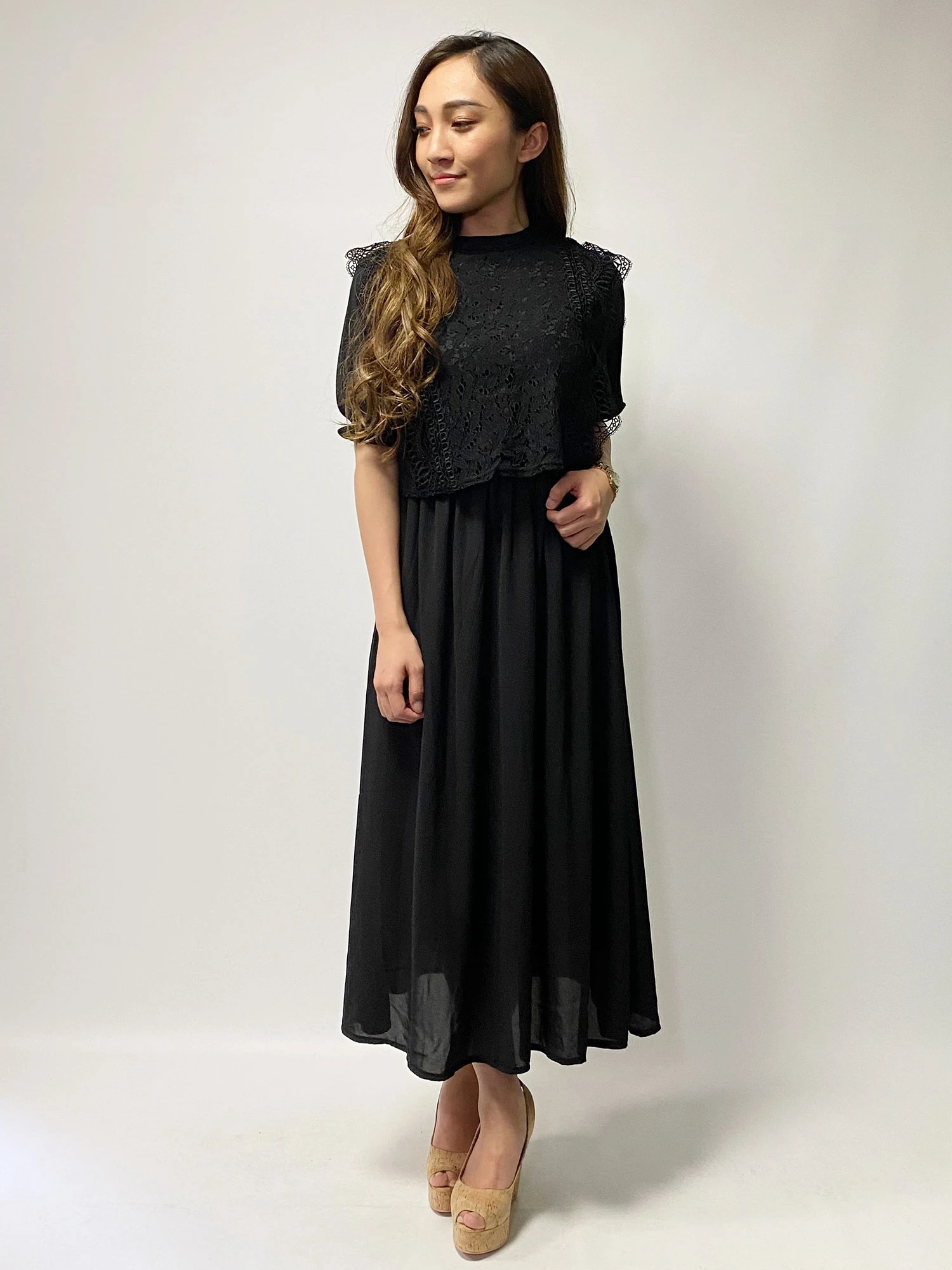 レース五分袖ワンピース アイテムの詳細 Duras デュラス 公式通販サイト Duras Official Web Store