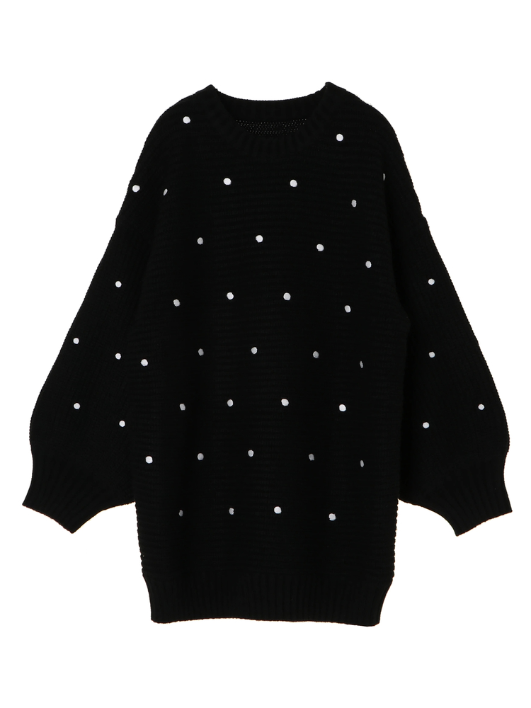 ドット柄ニットワンピース アイテムの詳細 Duras デュラス 公式通販サイト Duras Official Web Store